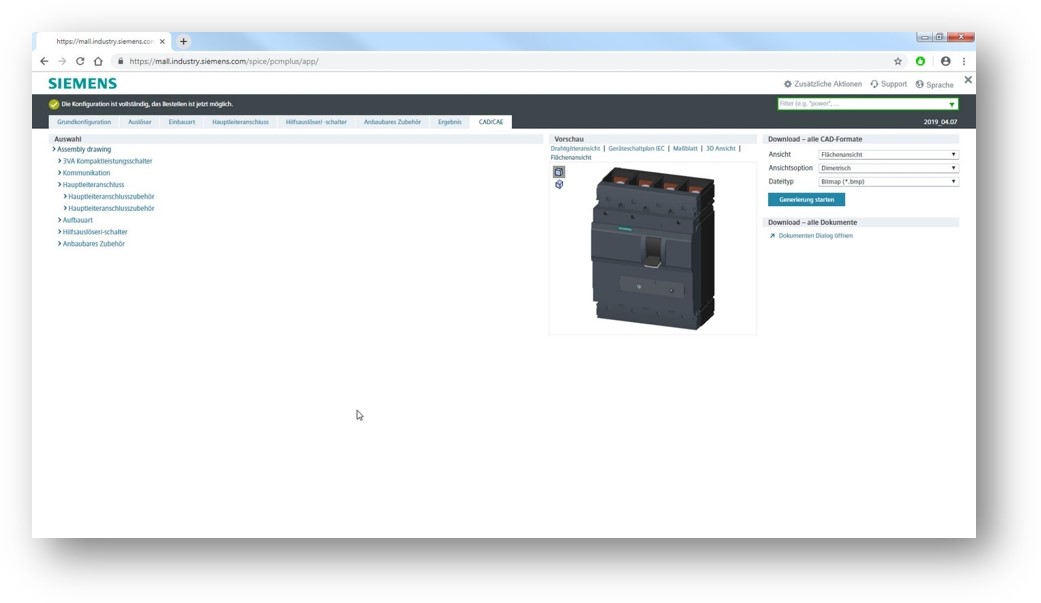 Siemens-Konfigurator